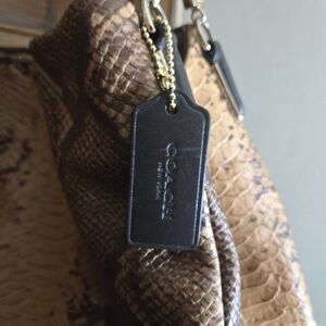 Coach Brown Snake Print Handbag